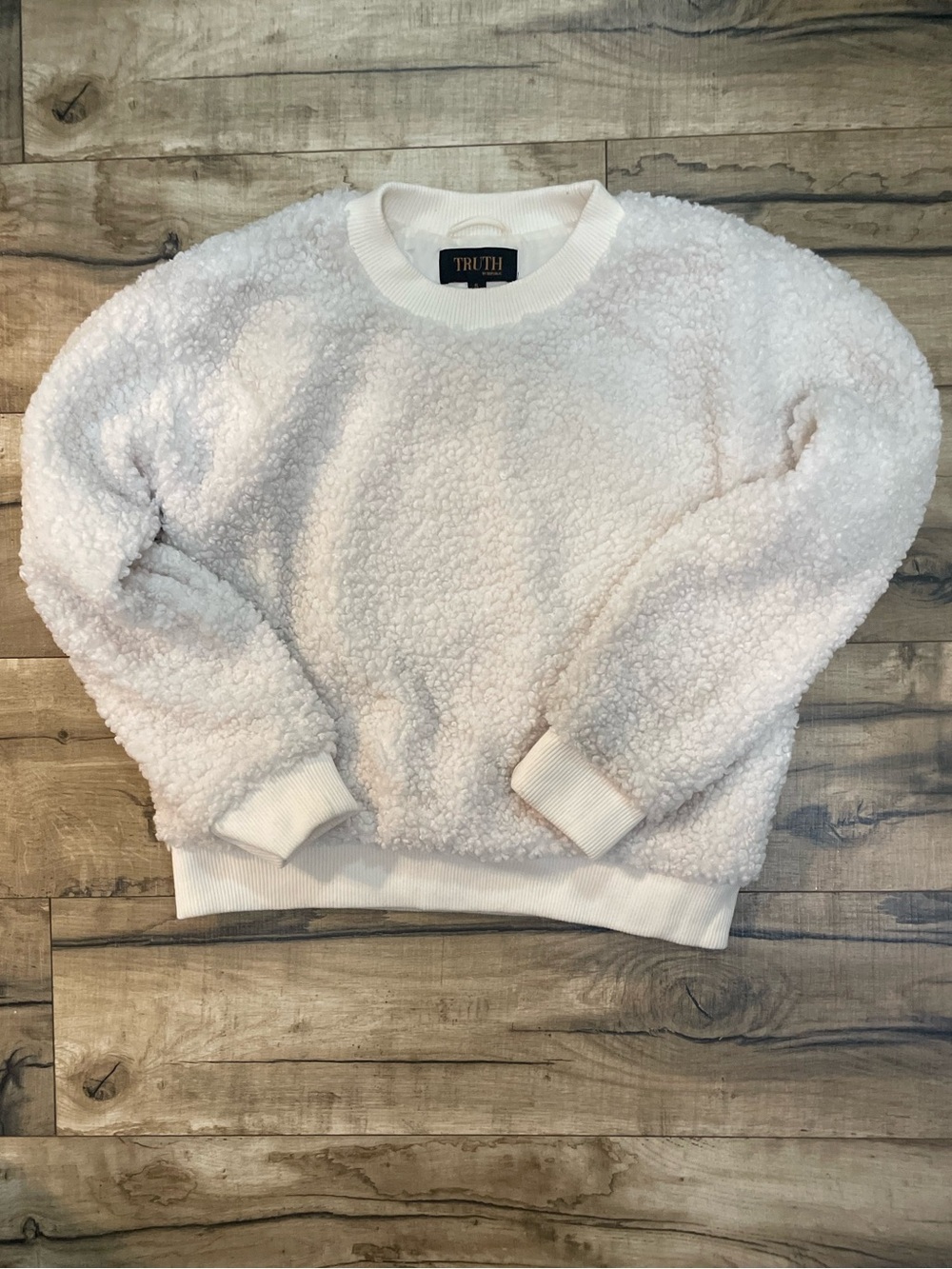 Truth Cream Sherpa Crewneck Sweater
